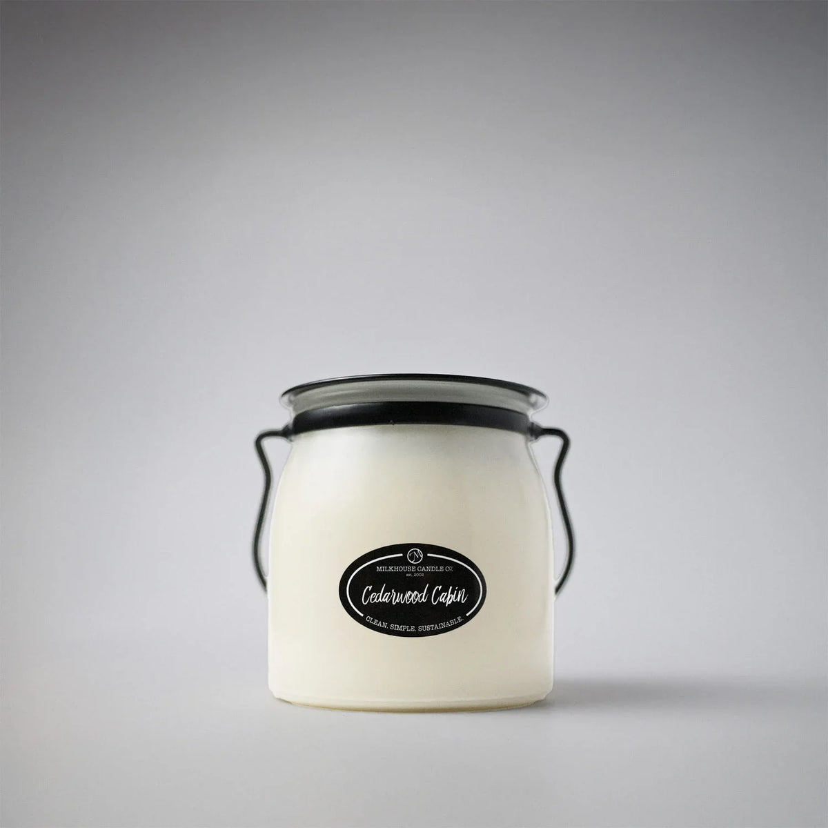 CEDARWOOD CABIN SOY CANDLE - 16 oz Butter Jar — product photo 1