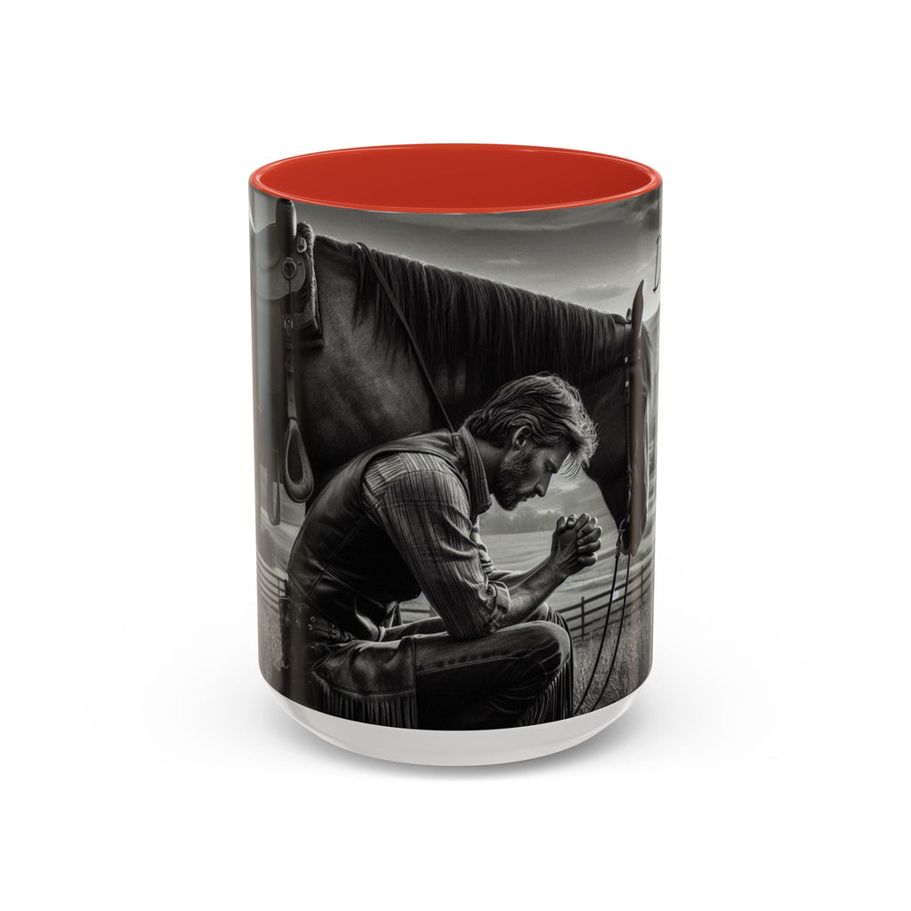Praying Cowboy Inspirational Coffee Mug, Western Theme Mug