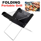 BBQ Grill Folding Stainless Steel Portable Small Barbecue Grill Tool BBQ Outdoor Camping Charcoal Furnace BBQ Grills Accessories
