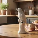 White Ceramic Bird Decorative Vase
