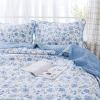 Kasentex Reversible Lightweight Cotton Floral Bedding Set Twin/Queen/King - Comfortable Home Bedding