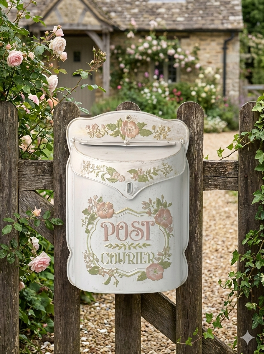 Vintage Farmhouse Wall-Mounted Post Box Mailbox Metal Letter Box Outdoor — product image