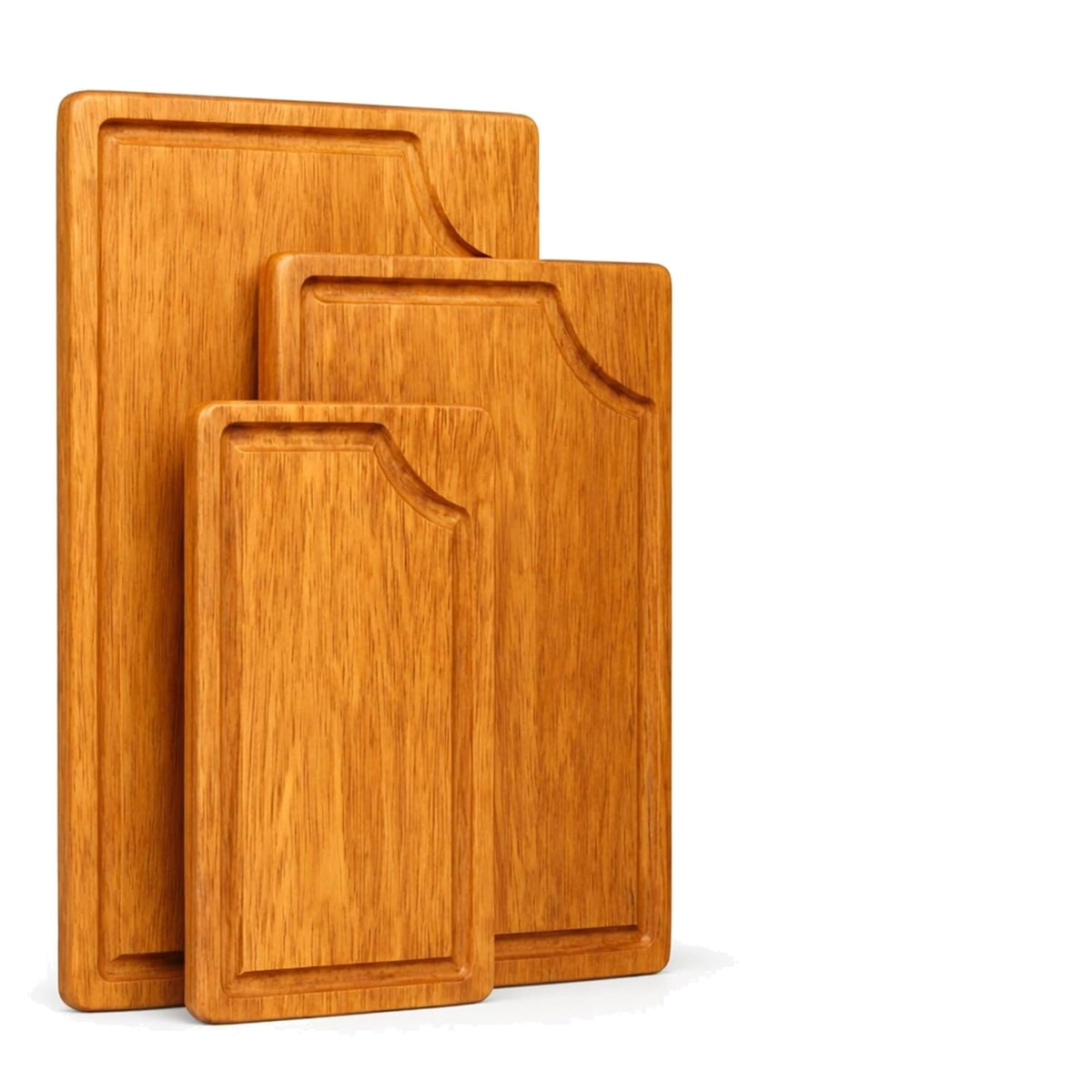 STORE INDYA Cutting Boards for Kitchen - Set of 3 Wooden Chopping Boards for Prep & Serving, Charcuterie, Butcher Block, Non Toxic Wood Cutting Boards – Large, Medium, Small – Gift Ready (Natural)