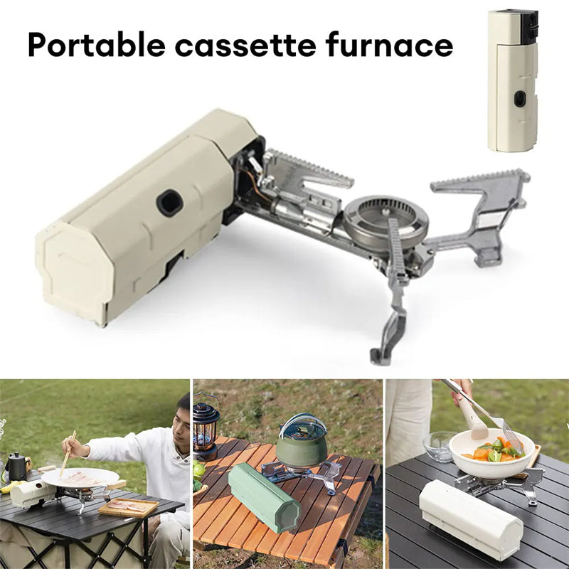 Camping Gas Stove Portable Folding Cassette Stove Outdoor Hiking BBQ Travel Cooking Grill Cooker Gas Burner Food Heating Tool Kitchen Gadgets — product image