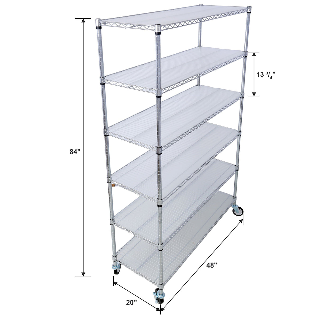 6 Tier Heavy Duty Metal Shelf Wire Shelving Unit