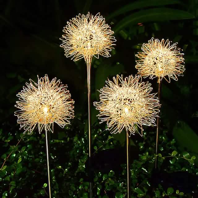 2-Pack: Outdoor Solar Dandelion Lawn Lights — product image