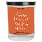 Autumn Leaves & Pumpkins Please Fall Candle, Fall Home Decor — product photo 1