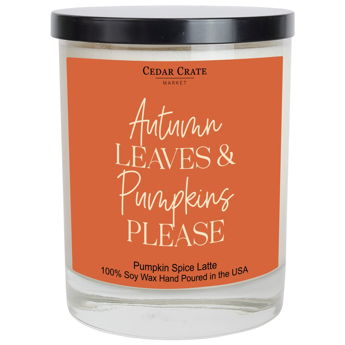 Autumn Leaves & Pumpkins Please Fall Candle, Fall Home Decor — product photo 1