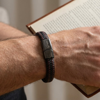 Men's Genuine Braided Leather Berkeley Bracelet