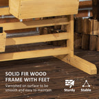 Wooden Plant Trellis Stand with 5 Planter Boxes - Natural Fir