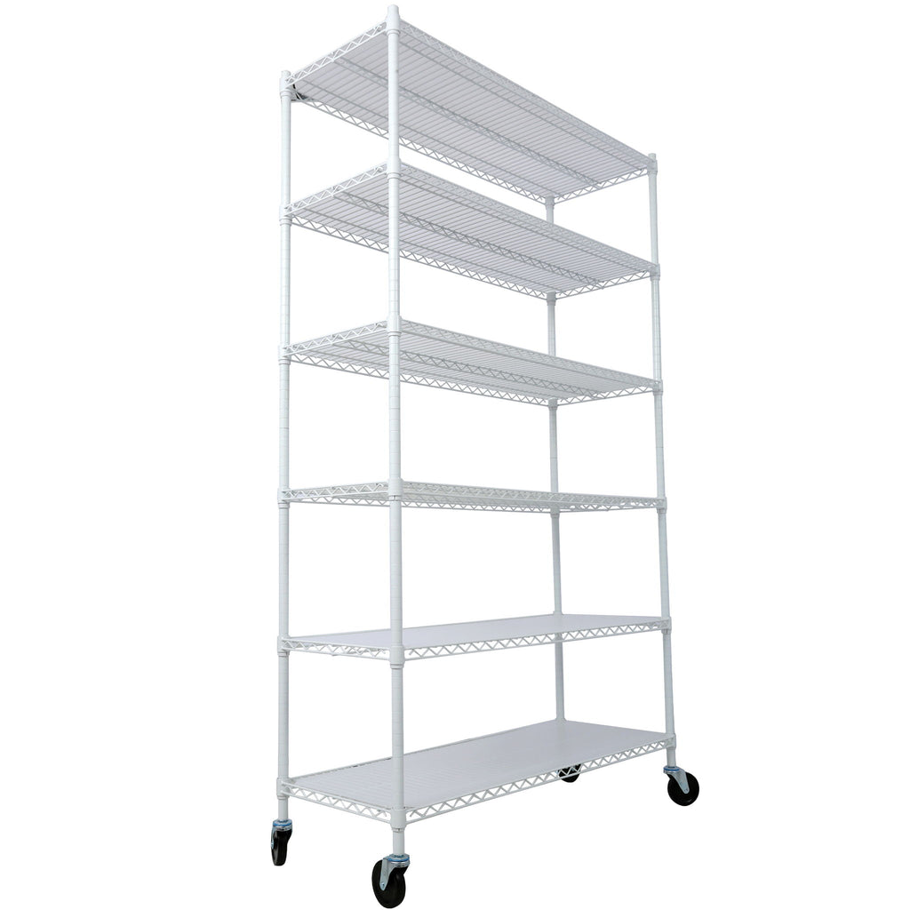 6 Tier Heavy Duty Metal Shelf Wire Shelving Unit