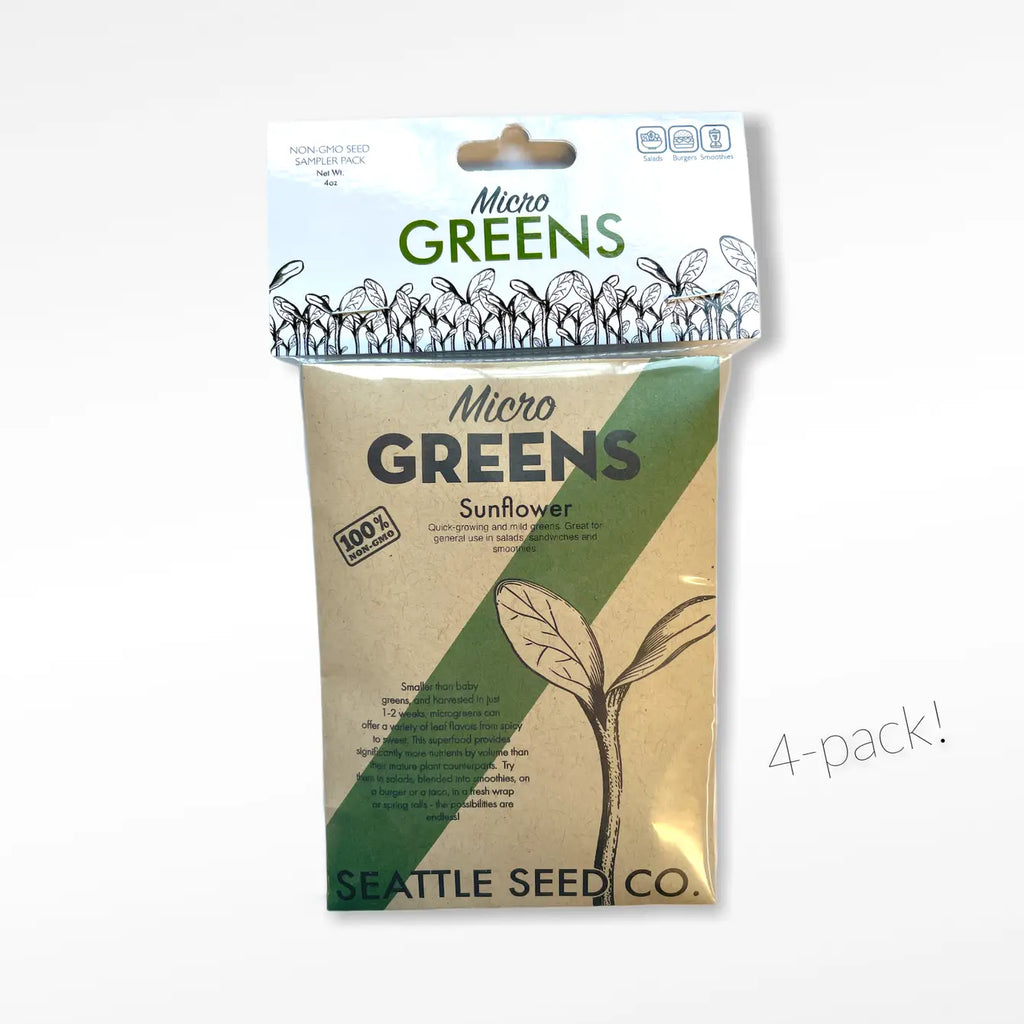 Non-GMO Microgreen Seed Sampler – 4 Varieties, Mild & Spicy