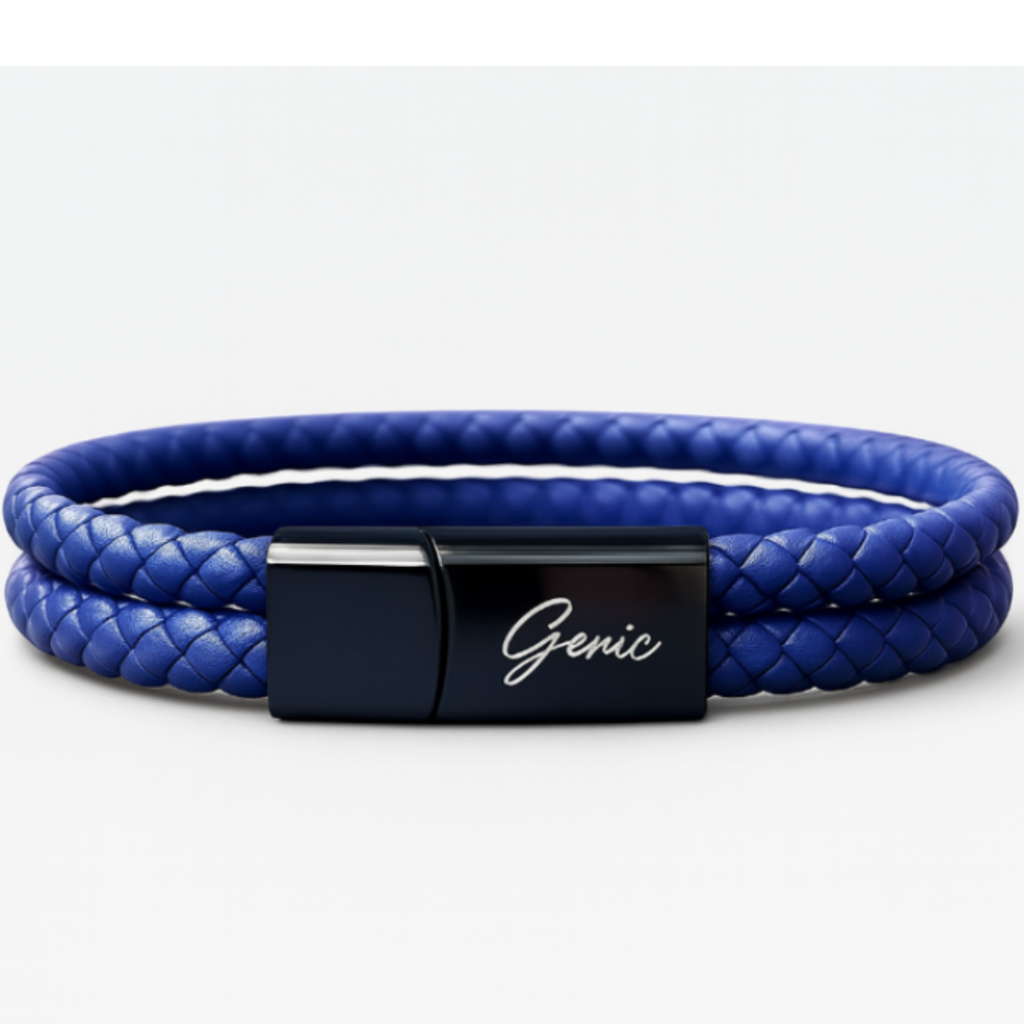 Men's Genuine Leather Double Strap Dublin Bracelet