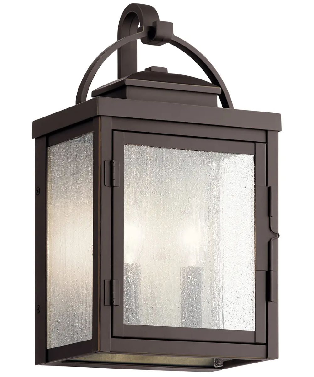 Carlson 15"H  2-Light Bronze Finish Outdoor Wall Lantern by Kichler