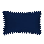 Rectangular Pompoms Throw Pillow cover and 330g insert size 12"x20" lumbar pillow, Dark Green, 12X20 – Fancy & Stacy
