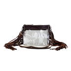 Nightlife Tooled Leather Clear Fringe Purse- Branding Iron Western Wear