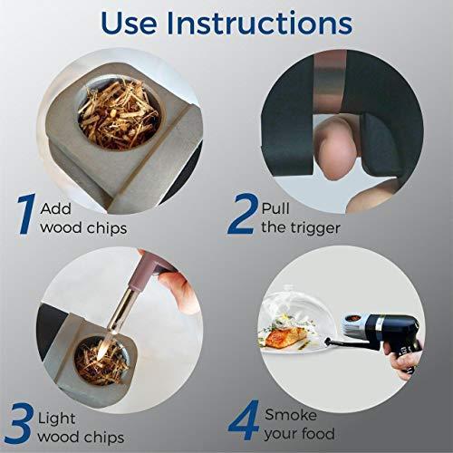 Smoking Gun Wood Smoke Infuser Birner PRO Extended Kit 12 PCS Flavor Blaster Smoker Machine with Accessories and Wood