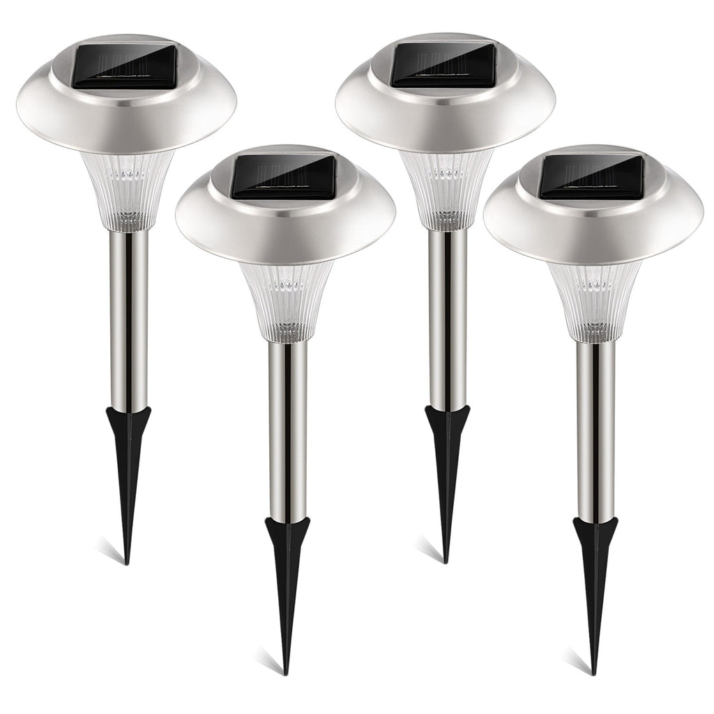 4-Pack Color-Changing Solar Garden Pathway Lights – IP44 Rated