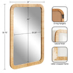 Rahfy Rectangle Framed Wall Mirror