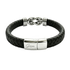 Men's Genuine Braided Leather Kensington Bracelet