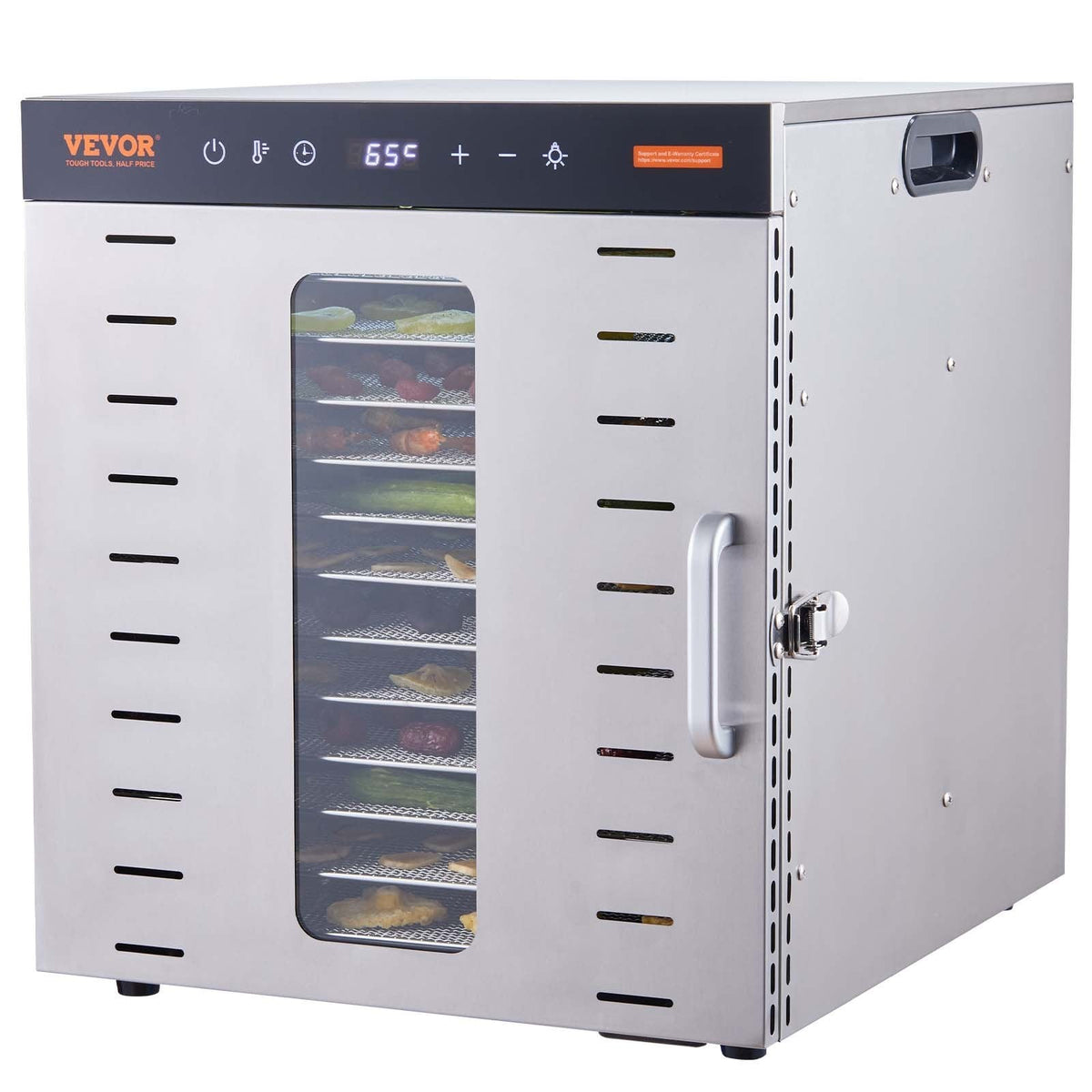 Food Dehydrator Machine, 10 Stainless Steel Trays, 1000W Electric Food Dryer with Digital Adjustable Timer & Temperature for Jerky, Herb, Meat, Beef, Fruit, Dog Treats and Vegetables