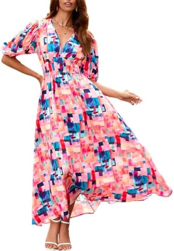 Sissyaki Women's Floral Smocked Midi Dress
