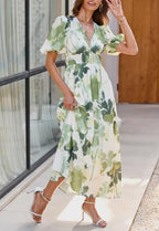 Sissyaki Women's Floral Smocked Midi Dress