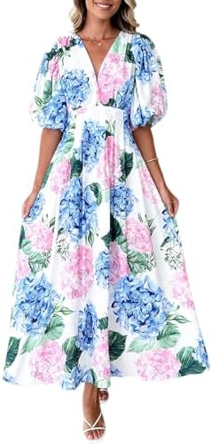 Sissyaki Women's Floral Smocked Midi Dress