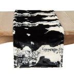 Fennco Styles Rustic Faux Fur Cowhide Table Runner 16 x 72 Inch – Brown Table Runner for Banquets, Family Gathering, Special Events, and Home Décor
