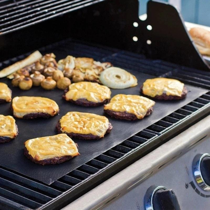 44x33cm BBQ Grill Mat Barbecue Outdoor Baking Non-stick Pad Reusable Cooking Plate For Party Grill Mat Accessories Non-stick Reusable Barbecue Baking Mats Oven Liner Heat Resistant Barbecue Sheets
