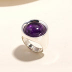 925 Silver Round Turquoise Ring