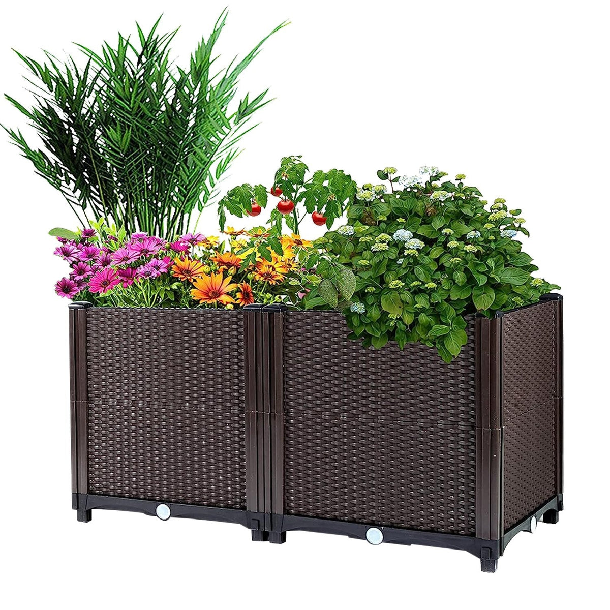 Raised Garden Bed Plant Growth Box with Self-watering System for Garden Patio Balcony Elevated Planter Box for Flowers Vegetables Herbs — product image