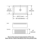 Apron-Front Reversible Single Bowl Kitchen Sink with Accessories - White