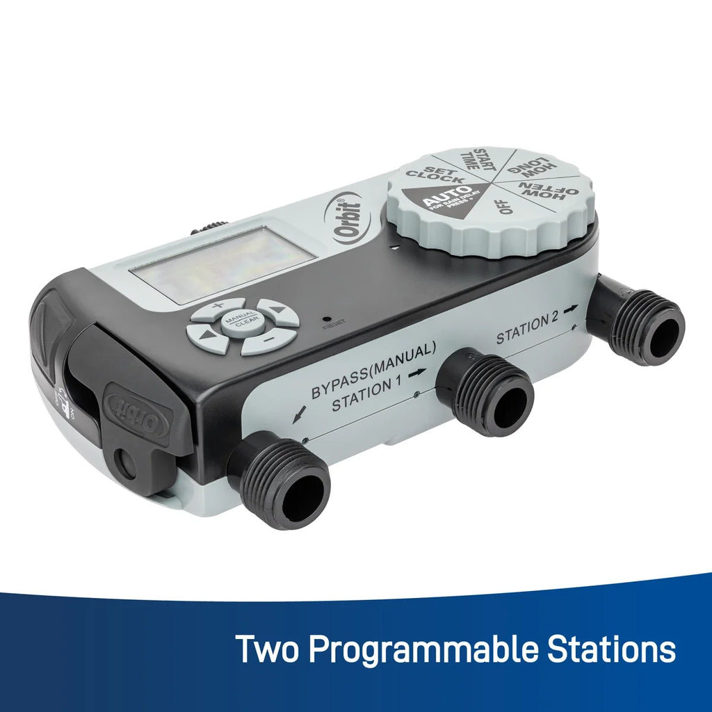 Orbit 3-Outlet Hose Faucet Timer – Two Programmable Outlets (56233D)