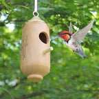 Hummingbird Hanging Swing Bird Nest House Wooden Craftwork