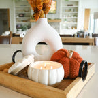 Fall Ceramic Pumpkin 16 oz: Rake, Pile, Leap! Candle — product photo 4