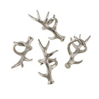 Fennco Styles Rustic Antler Design Aluminum Napkin Rings, Set of 4- Bronze Branch Napkin Holders for Home Decor, Banquets, Holiday and Special Occasions