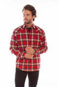 Scully Western Yoke (5345) - Men's Plaid Flannel Shirt — product image