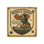 Farmer Division Metal Sign Rustic Barn Decor, Funny Farmhouse Wall Art, Paddle Daddy Country Club Gift for Farmers Tractor Lovers — product image