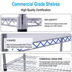 6 Tier Heavy Duty Metal Shelf Wire Shelving Unit