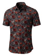 “Rowdy Rose” Pearl Snap Shirt | Western Red Pearl Snap Button-Up for Ranch & Rodeo | Westrek