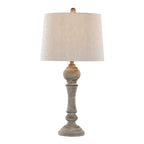Farmhouse Poly Table Lamp Set with Spindle Base - Gray or White