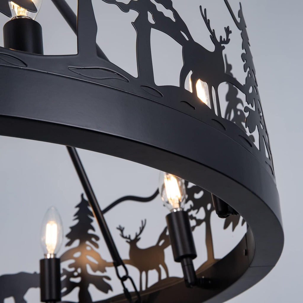Black Forest Wagon Wheel Chandelier
