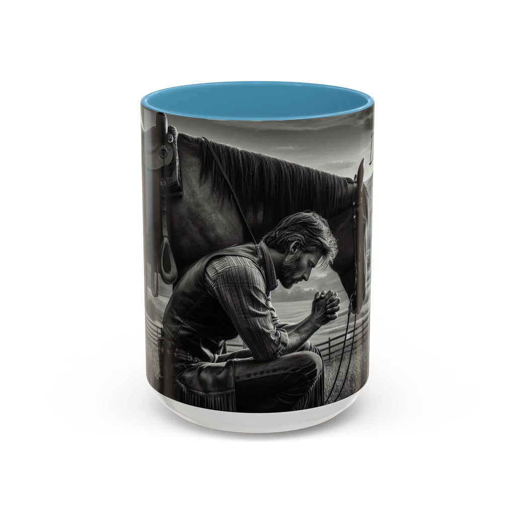 Praying Cowboy Inspirational Coffee Mug, Western Theme Mug