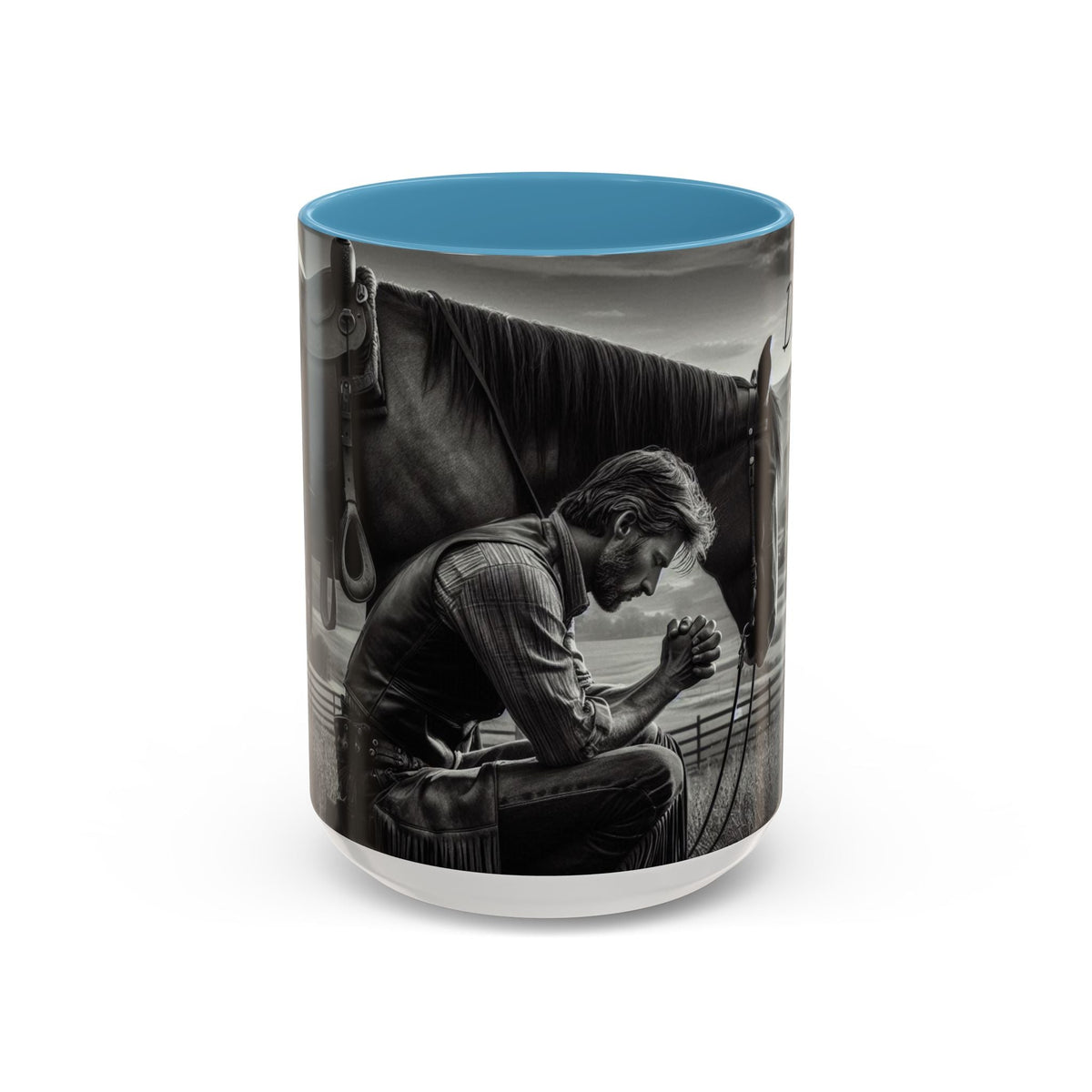 Praying Cowboy Inspirational Coffee Mug, Western Theme Mug