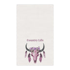 Country Life Tea Towel | Farmhouse Kitchen Decor, Rustic Home Accessory, Gift for Her, Western Style, Floral Design, housewarming