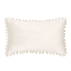 Rectangular Pompoms Throw Pillow cover and 330g insert size 12"x20" lumbar pillow, Dark Green, 12X20 – Fancy & Stacy