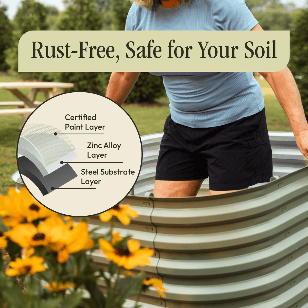 Modular Metal Raised Garden Bed Kit – Tool-Free Assembly, 6-in-1 & 9-in-1 Layouts