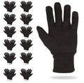 ABC PACK & SUPPLY Brown Jersey Gloves for Men and Women. Brown Jersey Work Gloves. Polyester and Cotton Garden Gloves