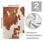 Baha Ranch Cow Print Set of 2 Dish Towels made in America Kitchen Towels